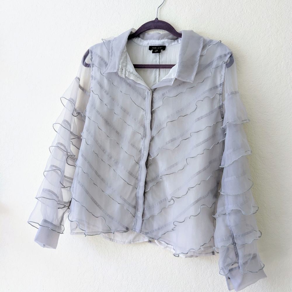 SOLD AS by DF Nico Ruffled Organza Blouse XS